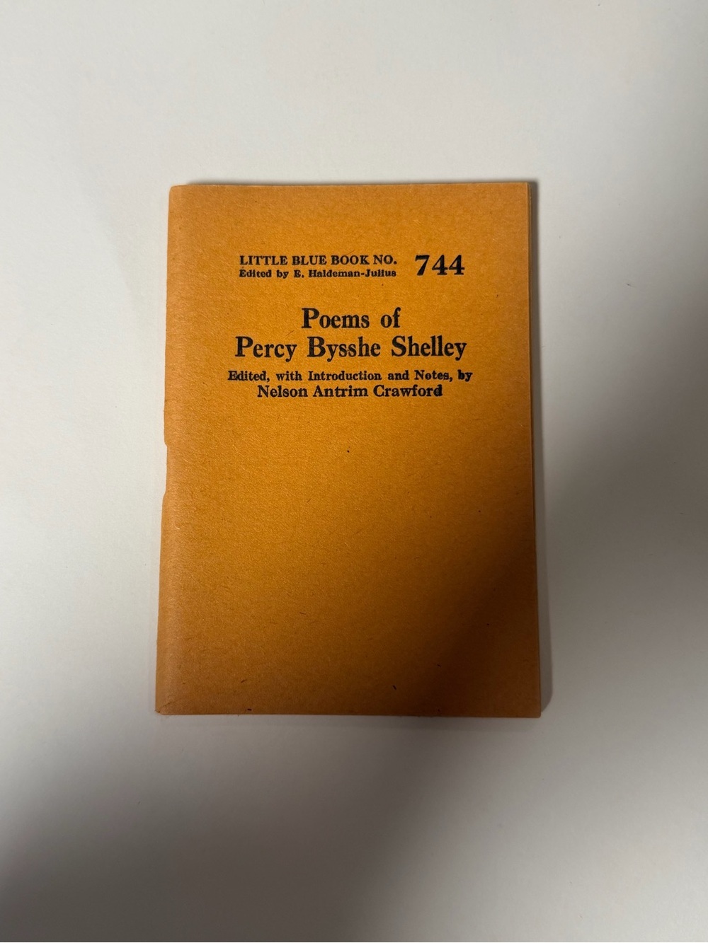 Vintage Poems of Percy Bysshe Shelley – Little Blue Book No. 744 | Antique Poetr